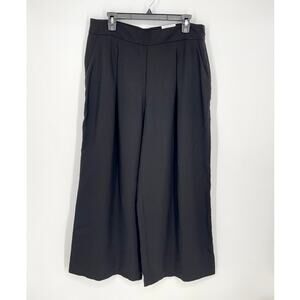INC International Concepts NEW High Waist Wide Leg Pants Sz XL Deep Black Pleats